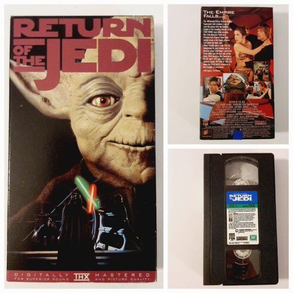 VINTAGE Original Star Wars VHS Trilogy 1995 LucasFilms Empire Jedi EUC NOS - Picture 4 of 12